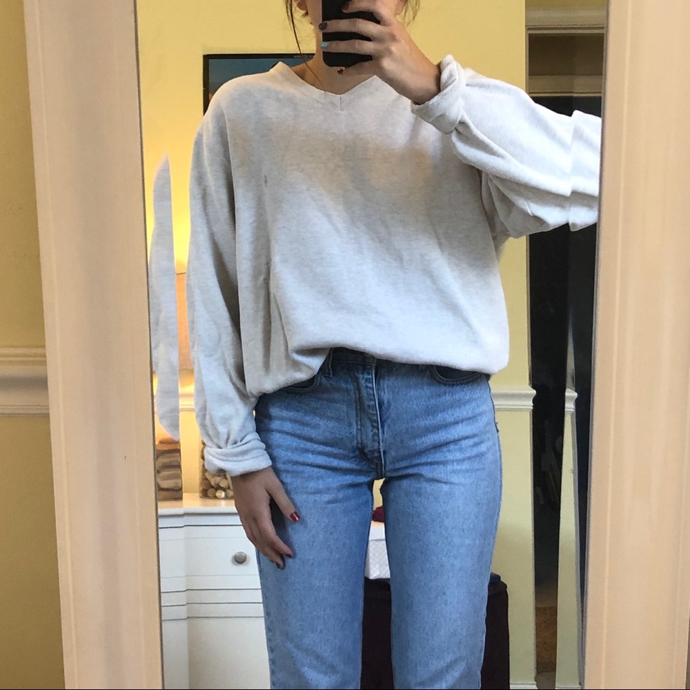 Ralph Lauren Beige Oversized V-Neck